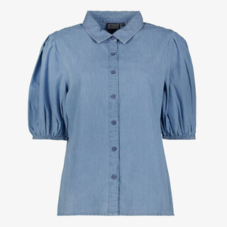 TwoDay dames spijkerblouse met korte pofmouwtjes