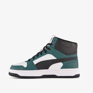 Puma jongens Rebound Slam Mid sneakers zwart groen