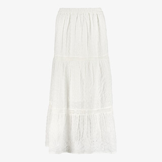 TwoDay dames lange witte rok met broderie
