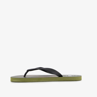 Heren teenslippers groen zwart