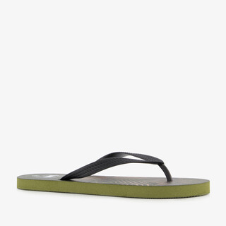 Heren teenslippers groen zwart