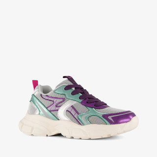 Blue Box meisjes dad sneakers blauw paars