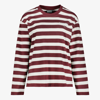 TwoDay dames shirt met lange mouwen gestreept wit rood