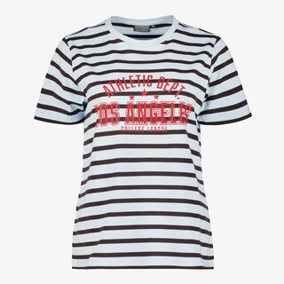 TwoDay gestreept dames T-shirt lichtblauw