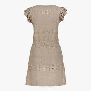 TwoDay dames jurk met ajour details taupe