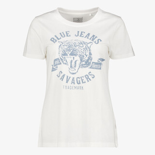 TwoDay dames T-shirt met tijger wit