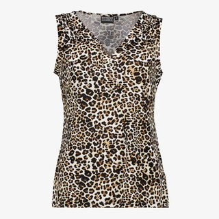 TwoDay dames top met panterprint bruin