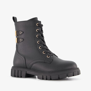 Blue Box meisjes veterboots zwart