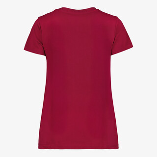 TwoDay dames T-shirt met cocktailglas bordeauxrood