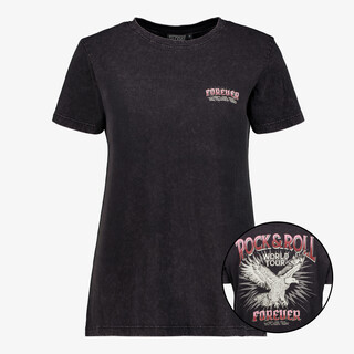 TwoDay dames acid wash T-shirt met backprint