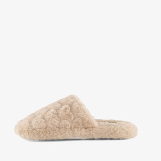 Thu!s dames instap pantoffels met hartje beige