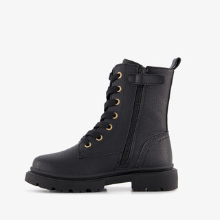Blue Box meisjes veterboots met strikje zwart