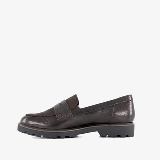 Tamaris dames lak loafers bruin