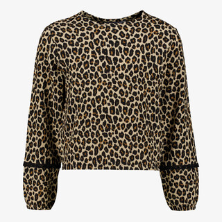 TwoDay meisjes blouse met panterprint bruin