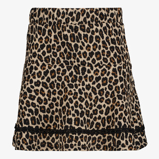 TwoDay meisjes rok met panterprint bruin
