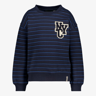Unsigned gestreepte jongens sweater blauw