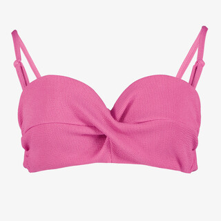 Osaga voorgevormde dames bikinitop met structuur roze