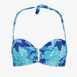 Osaga dames bikinitop met bloemenprint blauw