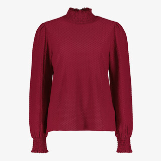 TwoDay dames blouse met gesmockte details rood