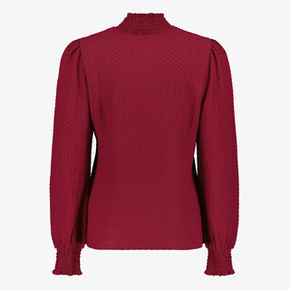 TwoDay dames blouse met gesmockte details rood