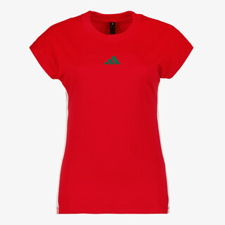 Adidas W 3S WC dames sport T-shirt rood