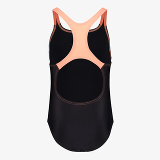 Speedo Eco Medley Logo Medalist meisjes badpak zwart oranje