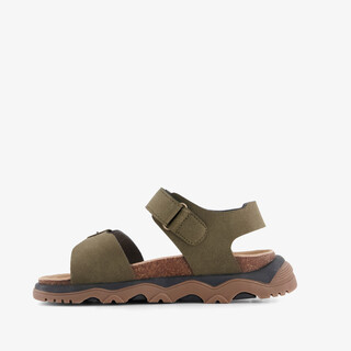 Braqeez leren jongens sandalen groen