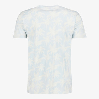 Unsigned heren T-shirt met palmbomen lichtblauw