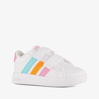 Adidas Grand Court 3.0 meisjes sneakers wit roze