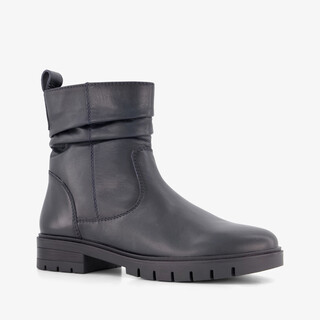 Hush Puppies leren dames boots donkerblauw