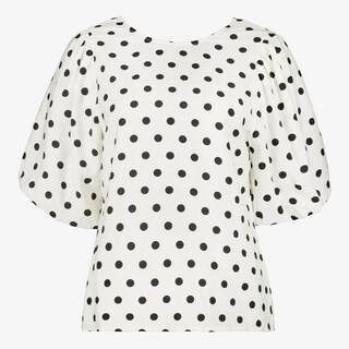 TwoDay dames top met polkadots wit
