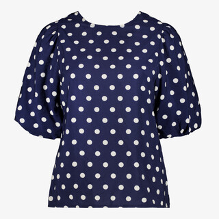 TwoDay dames top met polkadots blauw