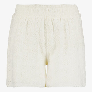 TwoDay dames short met broderie ecru
