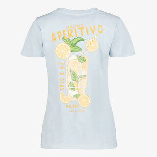 TwoDay dames T-shirt met backprint lichtblauw