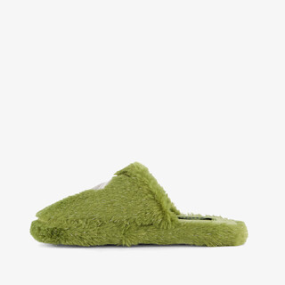 Thu!s fluffy dames instap pantoffels matcha groen