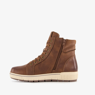 Natuform hoge dames sneakers cognac