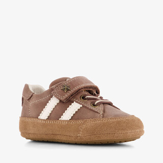 Groot leren babyschoenen bruin