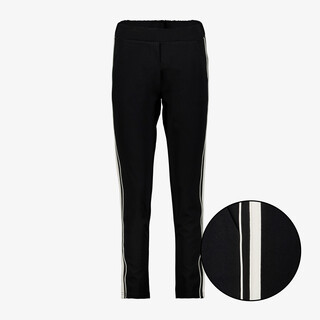 TwoDay dames broek met biezen zwart wit