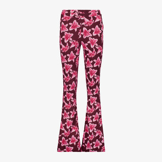 TwoDay dames flared broek met bloemenprint roze