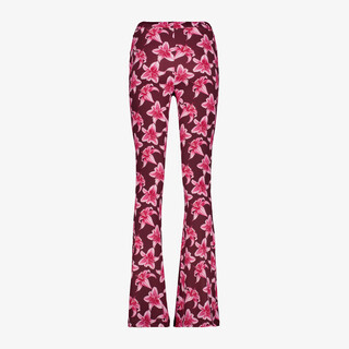 TwoDay dames flared broek met bloemenprint roze