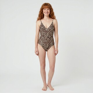 Osaga dames badpak met panterprint