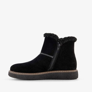 Hush Puppies gevoerde suède dames boots zwart