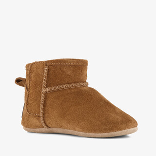 Groot suede babyschoenen bruin
