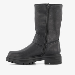 Blue Box dames biker boots met gesp zwart