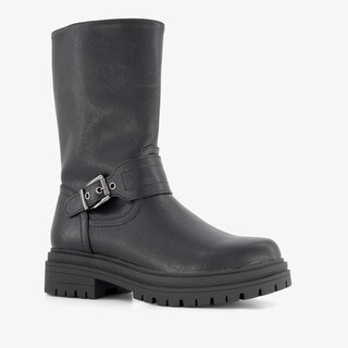Blue Box dames biker boots met gesp zwart
