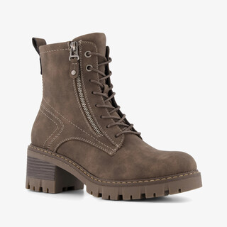 Blue Box dames veterboots met hak bruin
