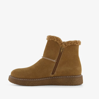 Hush Puppies gevoerde suède dames boots cognac