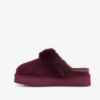 Thu!s gevoerde dames instap pantoffels bordeaux rood
