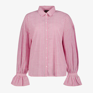 TwoDay dames overhemdblouse met strass steentjes roze