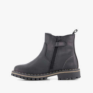 Stap leren jongens Chelsea boots zwart